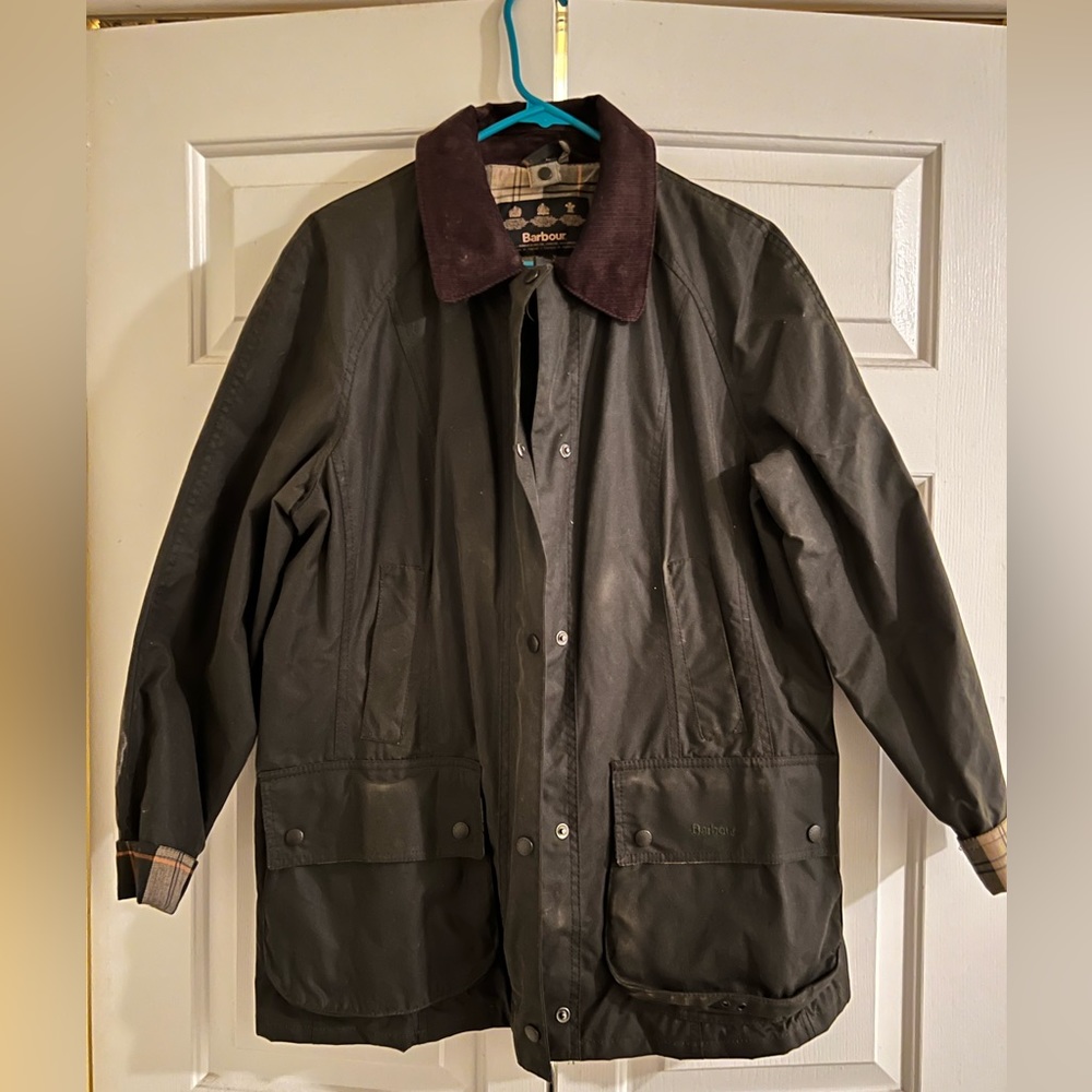 Dark Green Barbour Wax Jacket, Size 16